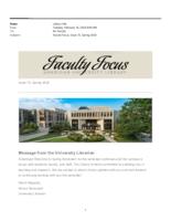 Faculty Focus, Issue 15, Spring 2020
