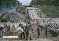 Reconstruction Of Bridge Destroyed By EGP Guerrillas 