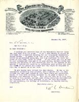 Letter from W.L. Davidson to Rev. Adna Bradway Leonard, D.D., 1907 January 22