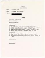 ENLACE board meeting agenda for August 10, 1993