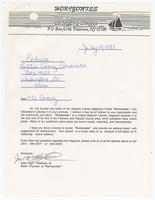 Letter from José Angel Villalongo, Sr. to Letitia Gomez