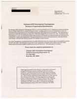 National AIDS Information Clearinghouse Resource Organization Questionnaire