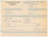 Invoice from the Washington Blade to ENLACE