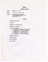 ENLACE general meeting agenda August 12, 1992