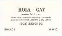 HOLA-GAY business card