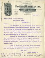 Letter from G.B. Chase of Packard Hardware to Samuel L. Beiler, 1894 September 28