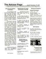 The Advisor Page, Issue 01, 17 November 2000
