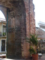 An archway seen during a walking tour of the Casco Viejo neighborhood in Panama City, Panama