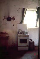 Kitchen with stove and refridgerator in Niger.