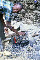 Heating charcoal iron