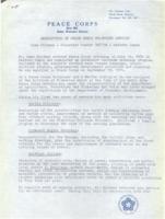 Description of Gene Carl Feldman's Peace Corps Volunteer service, 07 October 1977