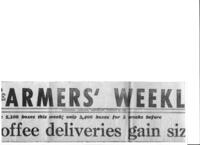 Farmer's Weekly Article: "Peace Corp volunteers in training at JSA: US volunteers learn tropical agriculture", August 19, 1967