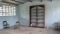 New bookcases installed in the library in El Plátano, Panama
