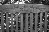 Decorative wooden bench seat back