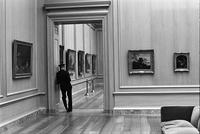 Security guard in an exhibition room in the National Gallery of Art, Washington, D.C.