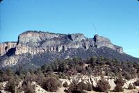 Rock formation with trees near Window Rock, Arizona (1966)