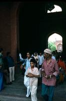 Visitors inside the Taj Mahal, Agra, India (1978)