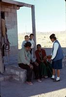 Navajo medicine man with his wife and children, Navajo Reservation, Arizona (1966)
