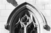 Arched stained glass window from the exterior of the Washington National Cathedral (1977) (3)