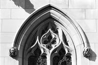 Arched stained glass window from the exterior of the Washington National Cathedral (1977) (4)