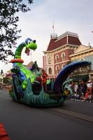 Goofy dragon float during the World According to Goofy Parade in Disneyland, Anaheim, California