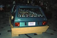 Rear view of "gooaall" car at Yugo Next exhibition in Union Station, Washington, D.C.