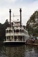 Alternate view of the Mark Twain Riverboat in Frontierland at Disneyland, Anaheim, California