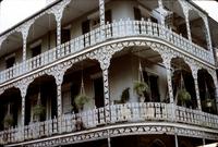 Wrought-iron balconies in New Orleans, Louisiana (Fall 1978)