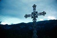 Crucifix along a road near Aix-en-Provence, France (September, 1960)