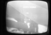 Television broadcast of Neil Armstrong on the moon during the Apollo 11 moon landing, 20 July 1969