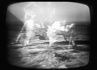 Television broadcast of astronauts on the moon during the Apollo 11 lunar landing, 20 July 1969