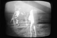 Television coverage of astronauts on the moon during the Apollo 11 lunar landing, 20 July 1969