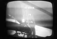 Television broadcast of Buzz Aldrin on the moon during the Apollo 11 moon landing, 20 July 1969