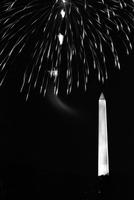 Large firework display over the Washington Monument, Washington, D.C.