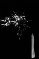 Fireworks show over the Washington Monument on the National Mall, Washington, D.C.