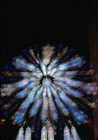 Blurred view of a rose window in the Washington National Cathedral (1977)