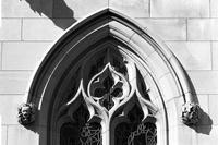 Arched stained glass window from the exterior of the Washington National Cathedral (1977) (2)