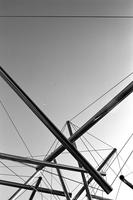 Alternate close-up view of a segment of a Kenneth Snelson sculpture