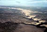 Aerial view of a canyon, Navajo Reservation, Arizona (1966)