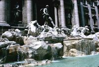Alternate view of Trevi Fountain in Rome, Italy