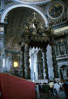 Alter and interior of St. Peter's Basilica in Vatican City