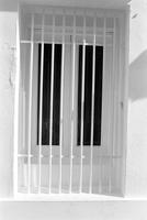 Alternate view of a vertical window and security bars