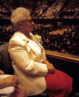 Dean Striner’s mother, Pearl, in audience at an American University commencement ceremony, Washington, D.C.