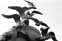 Seagull detail on Navy - Merchant Marine Memorial at Lady Bird Johnson Park, Washington, D.C.