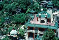Aerial view of Haw Par Mansion at Tiger Balm Garden, Hong Kong, China 