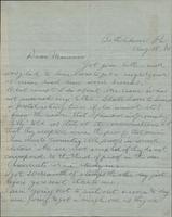 Letter from Spencer Mussey to Mrs. R.D. Mussey, August 18, 1890
