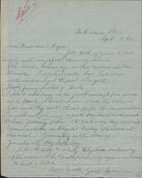 Letter from Spencer Mussey to General and Mrs. R.D. Mussey, September 3, 1890