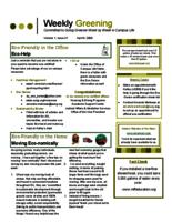 The Weekly Greening Vol. 1, Issue 21