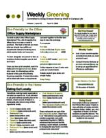 The Weekly Greening Vol. 1, Issue 22